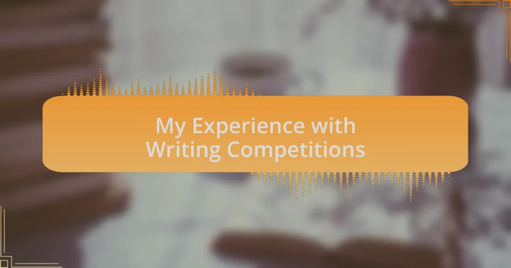 My Experience with Writing Competitions